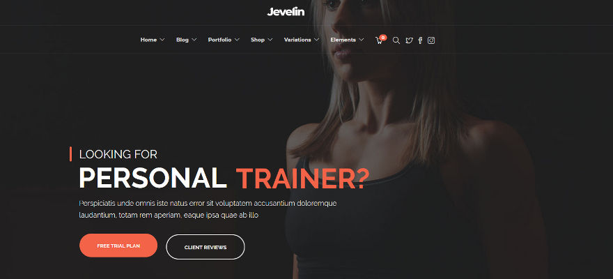 Jevelin – Fitness WordPress Theme
